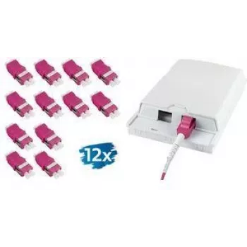 LogiLink LC Duplex OM4 Bezatlokšņu optiskās šķiedras savienotāju komplekts, violets, 2x LC Duplex, SC-Simplex izgriezums