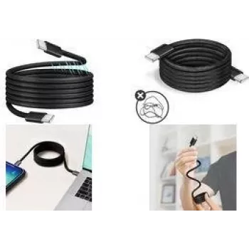 LogiLink CU0231 Magnētiskais USB-C datu un uzlādes kabelis, 1m, melns, 100W PD, USB 2.0