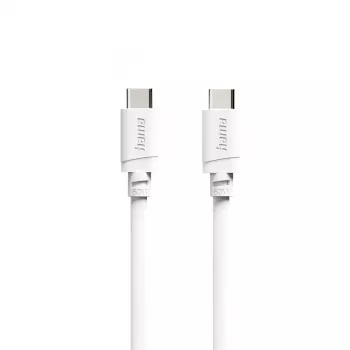 Hama USB-C uz USB-C kabelis, 2 m, 60 W Power Delivery, balts