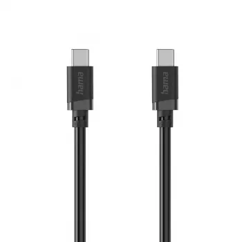 Hama USB-C uz USB-C kabelis, 3 m, 60 W, melns