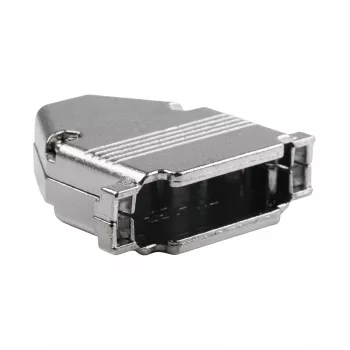 EFB Elektronik 29432.1V2 pilna metāla vāciņš E-GP25G ar kabeļa atslogošanu, D-Sub 25-pin, EMI/RFI ekranēts, cinka sakausējums, sudraba krāsa