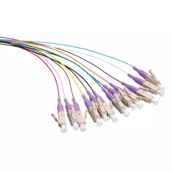 LogiLink LC OM4 optisko šķiedru pigtail komplekts, 12x 2m, 0.9mm, Aqua