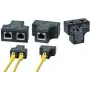 LogiLink RJ45 Portu Dublētājs, T-Adapteris, 1x RJ45 Sieviešu uz 2x RJ45 Sieviešu, 10/100 BaseT, Melns (MP0137)