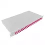 LogiLink F24LC4G 24-Portu LC Duplex optiskās šķiedras sadales panelis, 1U 19 inch Rackmount, pelēks tērauds