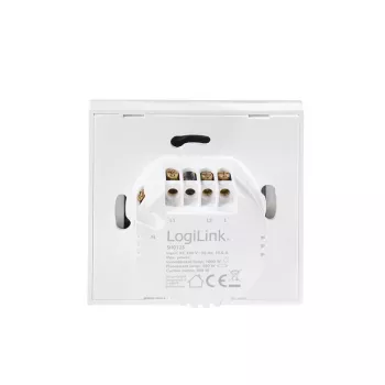 LogiLink WiFi viedais EU gaismas slēdzis, 2-vietīgs, Tuya saderīgs, balts