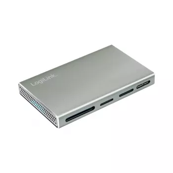 LogiLink USB 3.2 Gen1 5-in-1 karšu lasītājs, metāla korpuss, sudraba krāsa