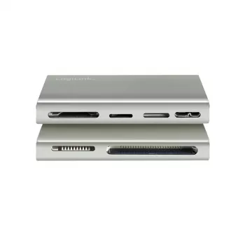LogiLink USB 3.2 Gen1 5-in-1 karšu lasītājs, metāla korpuss, sudraba krāsa