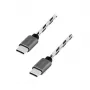 LogiLink USB 2.0 Type-C 3-Pack kabeļu komplekts, C/M uz C/M, Alu, Nylon, Balts/Melns