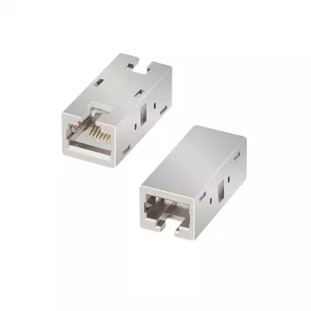 LogiLink Cat.6A ekranēts RJ45 starpsavienotājs, metāla korpuss, rūpnieciskā klase