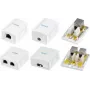 LogiLink Cat.6A ekranēta virsmas montāžas kārba, 1x RJ45, balta RAL 9003, 10G, bez instrumentiem, PoE++