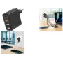 LogiLink 48W GaN USB sienas lādētājs, 4 porti, 3x USB-A QC + 1x USB-C PD, Europlug, melns (PA0377)