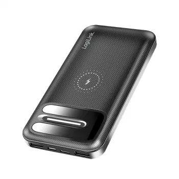 LogiLink PA0305 Mobilais barošanas bloks 8000 mAh ar bezvadu uzlādi, melns