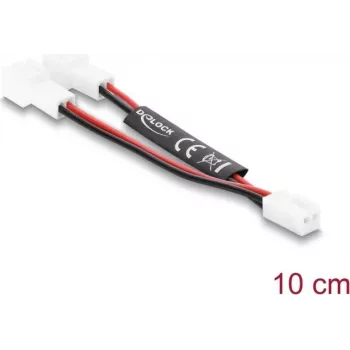 Delock Y-Splitter ventilatora kabelis 1x 2-pin ligzda uz 2x 2-pin kontaktdakša 10 cm
