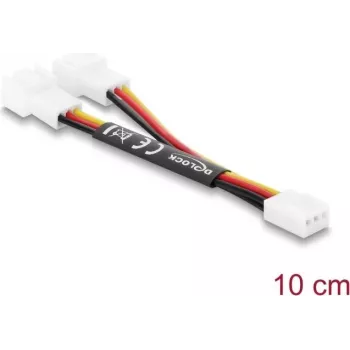 Delock Y-Fan kabelis 1 x 3 kontaktu ligzda uz 2 x 3 kontaktu spraudnis 10 cm