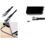 LogiLink USB 3.2 Gen 2 USB-C uz USB-C leņķa kabelis, 0,5 m, 10Gbps, 100W PD, 4K video, melns/pelēks (CU0270)