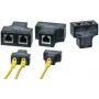 LogiLink RJ45 savienojuma dublētājs, 1:1 paralēlais T-adapteris, 1x RJ45 ligzda uz 2x RJ45 ligzdām, melns (MP0138)