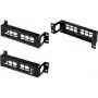 LogiLink 10 collu Keystone sadales panelis, 12 porti, melns RAL 9005, 1.5U, tērauds, nevairots