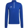 adidas Entrada 22 treniņkrekls vīriešiem Team Royal Blue/White ar ceturtdaļas rāvējslēdzēju un garām piedurknēm HG6286 L