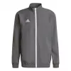 adidas Entrada 22 Prezentācijas jaka vīriešiem, pelēka, ar pilnu rāvējslēdzēju, no pārstrādāta poliestera, futbola treniņiem