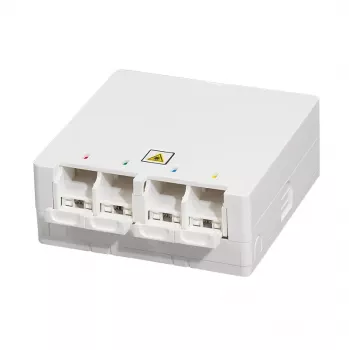LOGILINK FTTH terminācijas kārba FB1007, 4 porti, sienas vai DIN sliedes stiprinājums, balta
