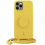 Just Elegance PopGrip maciņš iPhone 11 Pro – dzeltena truša ķepa