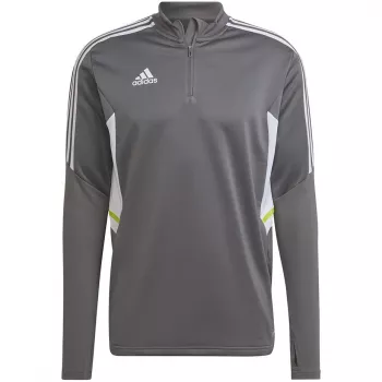 adidas Condivo 22 Training vīriešu sporta krekls ar rāvējslēdzēju 1/2, pelēks divkrāsu/baltā HD2312