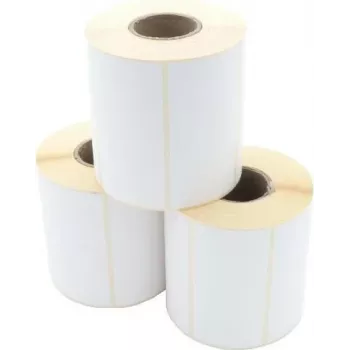 ARTDEV termopārsūtīšanas etiķetes 100 x 50 mm, 40 mm serde, 103 mm ruļļa diametrs, 930 etiķetes, balta