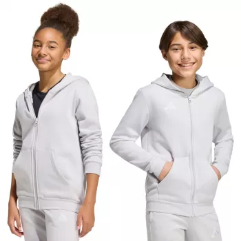 adidas Entrada 26 Pilna rāvējslēdzēja kapuce bērniem gaiši pelēka KH1779 164cm