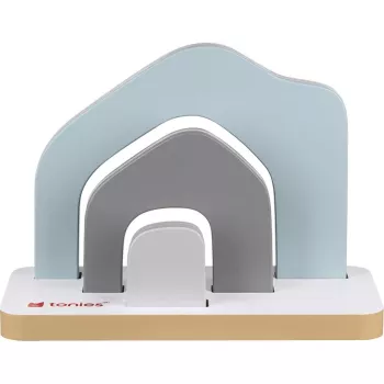 TONIES Mini Standregal - Haus 11003995 (rosa) - Rozā mājas formas MDF stāvošais plaukts ar 2 plauktiem, 3 nodalījumiem, bērnu istabai, bērnistabai, EN 71 sertificēts