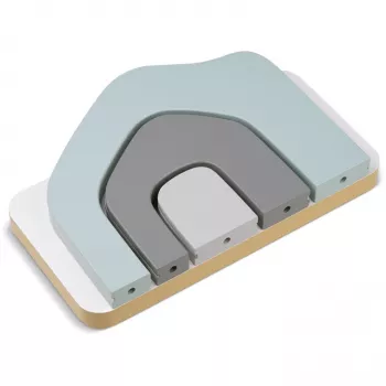 TONIES Mini Standregal - Haus 11003995 (rosa) - Rozā mājas formas MDF stāvošais plaukts ar 2 plauktiem, 3 nodalījumiem, bērnu istabai, bērnistabai, EN 71 sertificēts