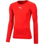 Puma Liga Baselayer Tee LS Red 655920 01 M - Vīriešu gara piedurkņu kompresijas treniņu krekls ar dryCELL mitrumu izvadošo tehnoloģiju