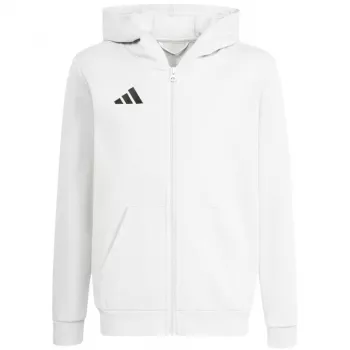adidas Entrada 26 Pilna rāvējslēdzēja kapuce bērniem Balta KH1783 140cm