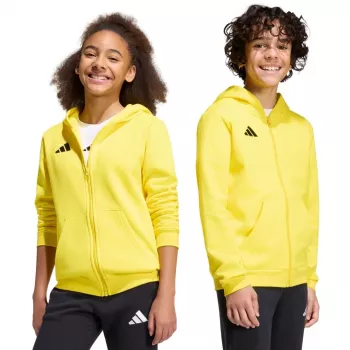 adidas Entrada 26 Pilna rāvējslēdzēja kapuce bērniem dzeltena 140cm