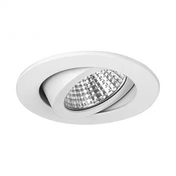 BRUMBERG SEVEN Apaļš iebūvējams LED prožektors 7W 2700K silta balta 600lm balts grozāms
