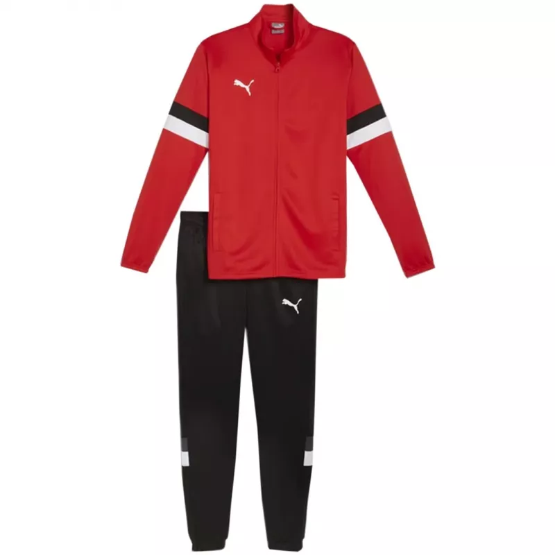 PUMA vīriešu Team Rise pilna rāvējslēdzēja treniņtērps sarkans/melns 2XL