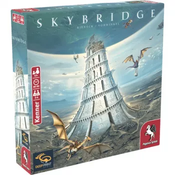 PEGASUS Deep Print Games: Skybridge - Stratēģijas galda spēle 2-4 spēlētājiem, vecumā no 10+, 60-90 minūtes, pilsētas būvēšanas un tīkla mehānika, daudzvalodu (EN/DE)