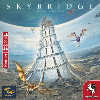 PEGASUS Deep Print Games: Skybridge - Stratēģijas galda spēle 2-4 spēlētājiem, vecumā no 10+, 60-90 minūtes, pilsētas būvēšanas un tīkla mehānika, daudzvalodu (EN/DE)