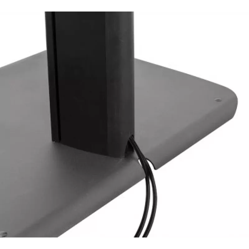 B-TECH AV SYSTEM X - Universāls divu ekrānu grīdas statīvs plakanajiem ekrāniem (VESA 600 x 400) - 2,4 m, melns