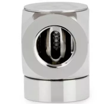 Thermal Grizzly DeltaMate Rotary 90° Female-to-Female G1/4 Adapter Fitting, Gloss Nickel