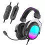 FIFINE H16 7.1 Surround Sound RGB spēļu austiņas - melna