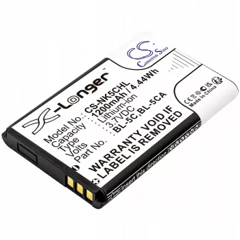 Cameron Sino 1200mAh Li-ion akumulators Nokia BL-5C, BL-5CA, Teltonika, Lark BL-6SP