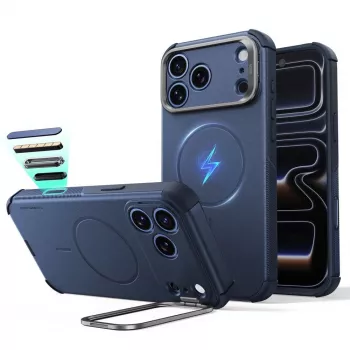 ESR Cyber Tough Kickstand MagSafe maciņš iPhone 17 Pro / 18 Pro - zils