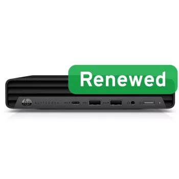 HP Renewed EliteDesk 800 G6 Desktop Mini dators - Intel Core i5-10500T, 16GB RAM, 256GB SSD, Intel UHD Graphics 630, Windows 11 Pro (A klase)