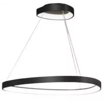 Kotila 62cm matēti melna metāla piekaramā lampa E27