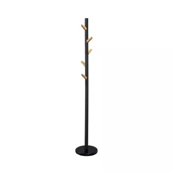 Brīvstāvošs drēbju pakaramais W66 melns 177 cm, pulverkrāsots tērauds, 15 kg slodze
