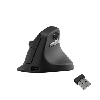 Keychron M5-A29 Vertikālā PixArt 3311 1K Melnā Ergonómiskā Bezvadu Spēļu Pele