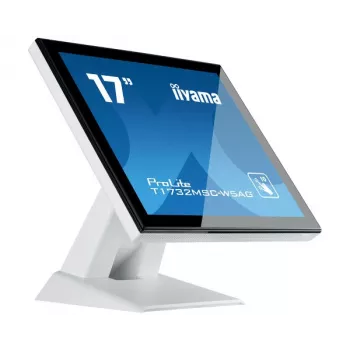 Iiyama ProLite T1732MSC-W5AG 17 collu SXGA 5:4 Projective Capacitive Touchscreen LED monitors ar HDMI, DisplayPort, VGA, skaļruņiem, melns