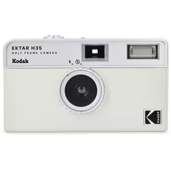 Kodak Ektar H35 puslentes 35mm plēves kamera - balta/pelēka