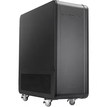 SilverStone Technology ALTA G1M Micro-ATX torņa korpuss - Melns, rūdīts stikls, 90° mātesplates rotācija, 180mm Air Penetrator ventilators