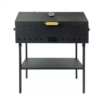 ŠAŠLYKINE MGL-3 TEXASCLUB ogļu BBQ grils ar vāku, 80x33x20 cm, melns